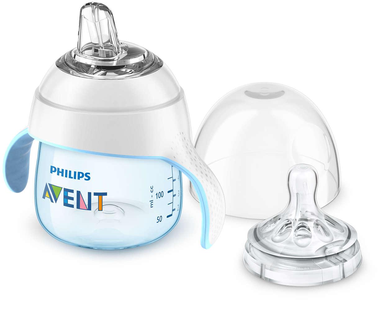 Philips Avent My Natural Trainer Cup, Blue, 5 Ounce, Stage 1 Baby