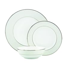 Amazon.com: Lenox Blue Frost Platinum Banded Ivory China 5-Piece Place