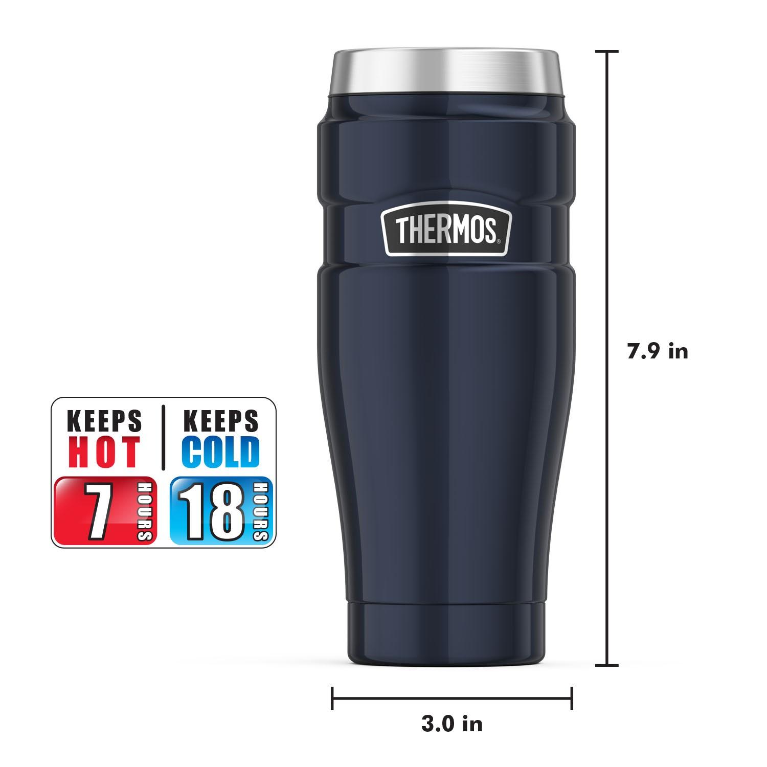 Thermos Stainless King 16Ounce Travel Tumbler, Midnight