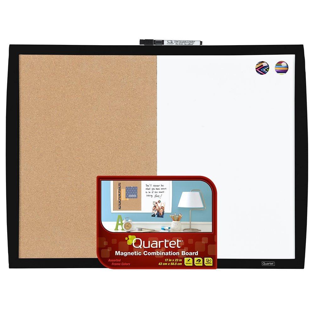 Quartet Combination Board with Curved Frame, Cork / DryErase