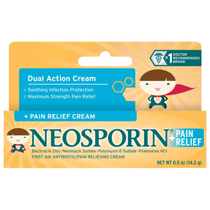 Neosporin + Pain Relief Cream 0.5 oz (Pack of 3) Health & Personal Care
