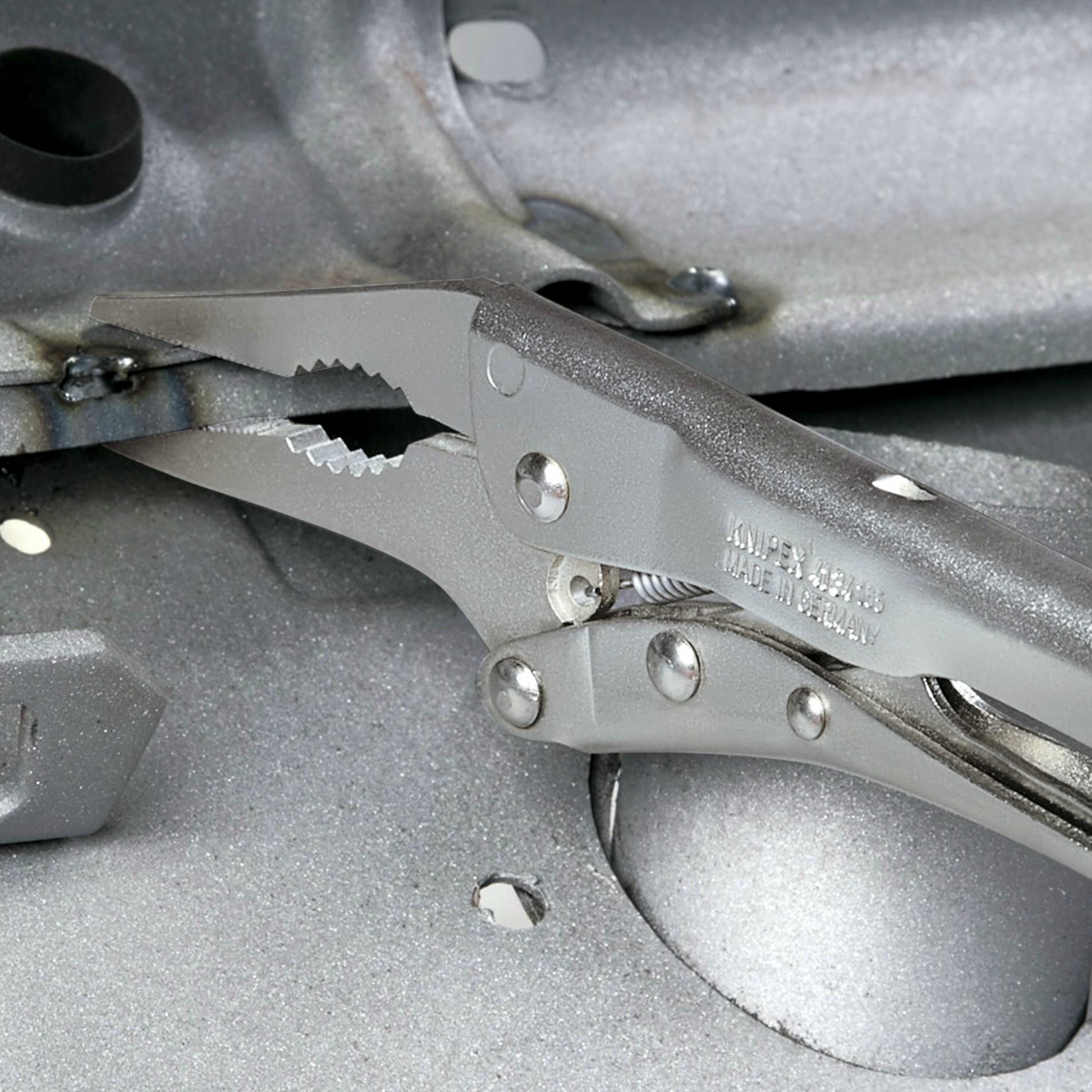 KNIPEX 41 34 165 Long Nose Locking Pliers Locking Jaw Pliers