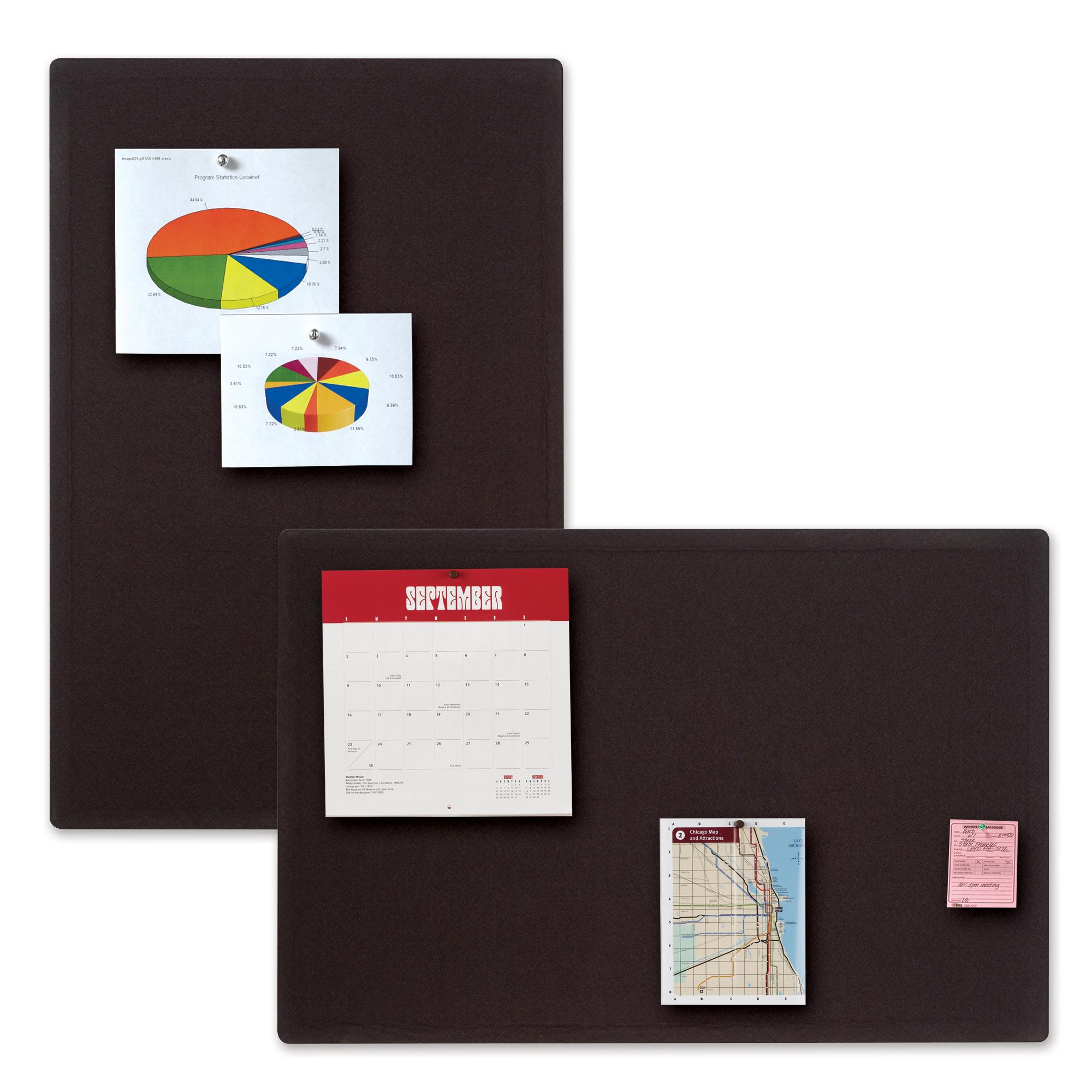 Quartet Bulletin Board, 4 x 3 Feet, Frameless, Fabric