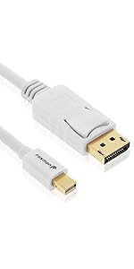 mini displayport to hdmi cable adapter thunderbolt minidp mdp port 4k resolution high speed apple