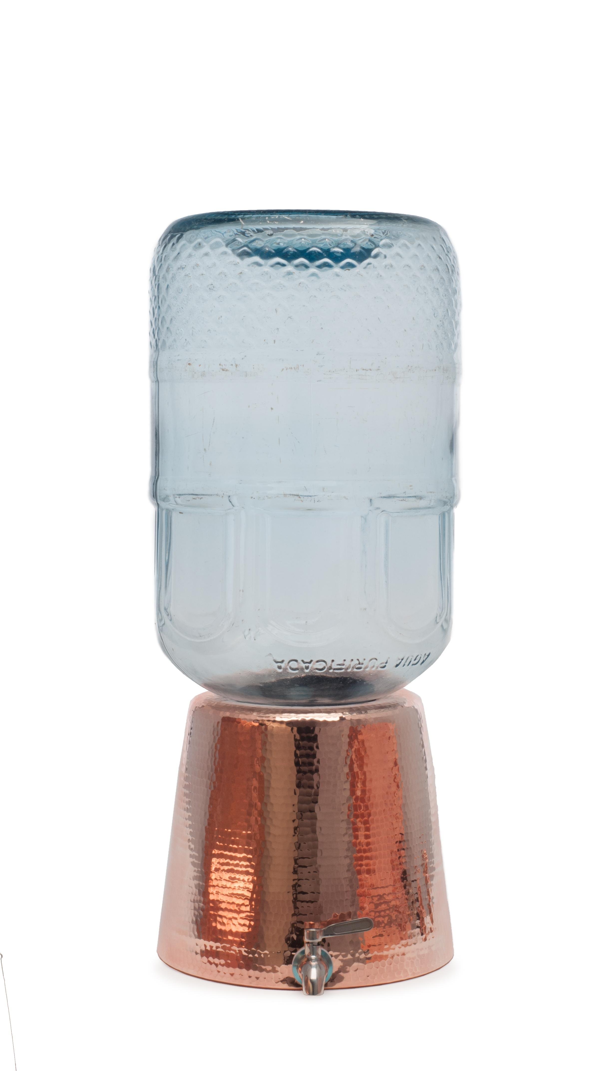 Sertodo Copper, Hand Hammered Pure Copper Niagara Water Dispenser with Lid, 2.5