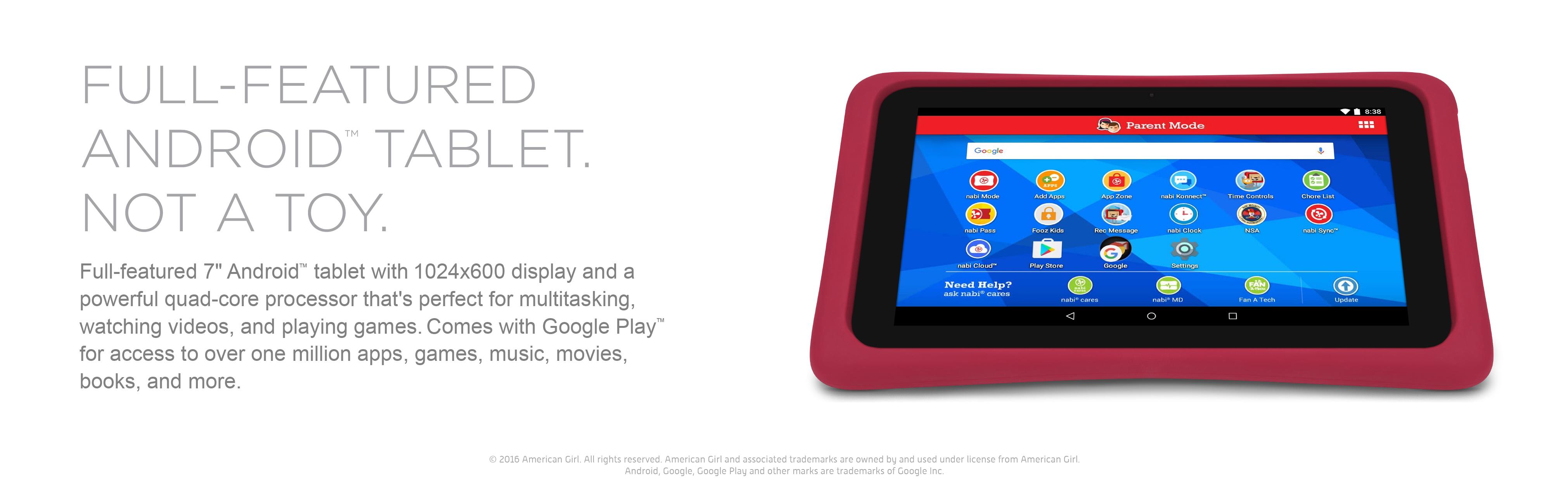 American Girl Tablet. Powered by nabi Toys & Games