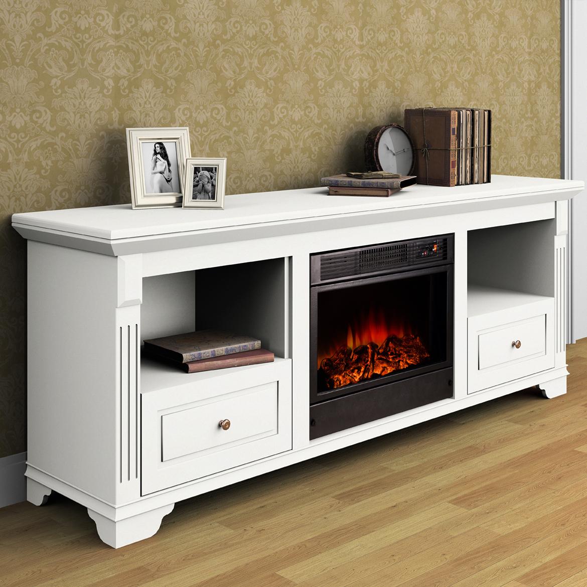 Argo Furniture Aleixo Electric Fireplace, White Kitchen