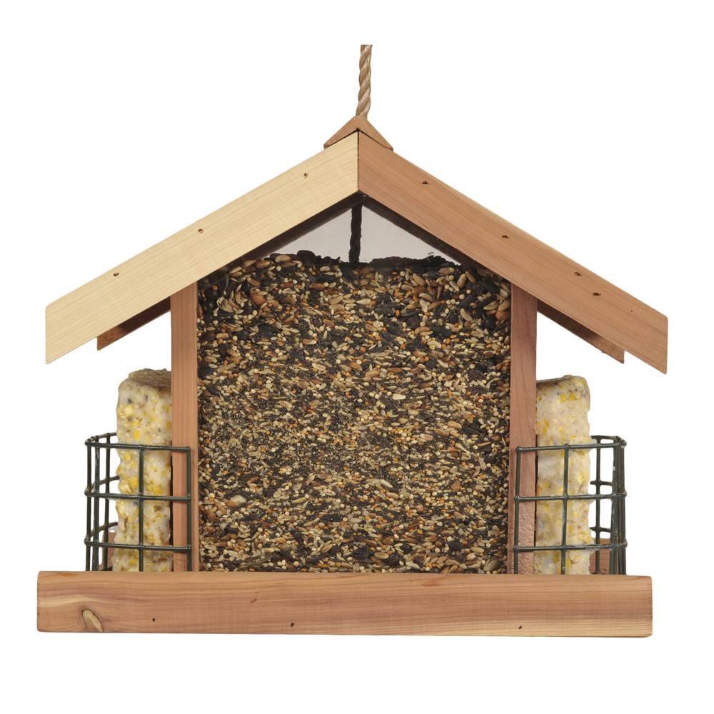 PerkyPet 50144 Deluxe Chalet Cedar Feeder, 5.2Pound