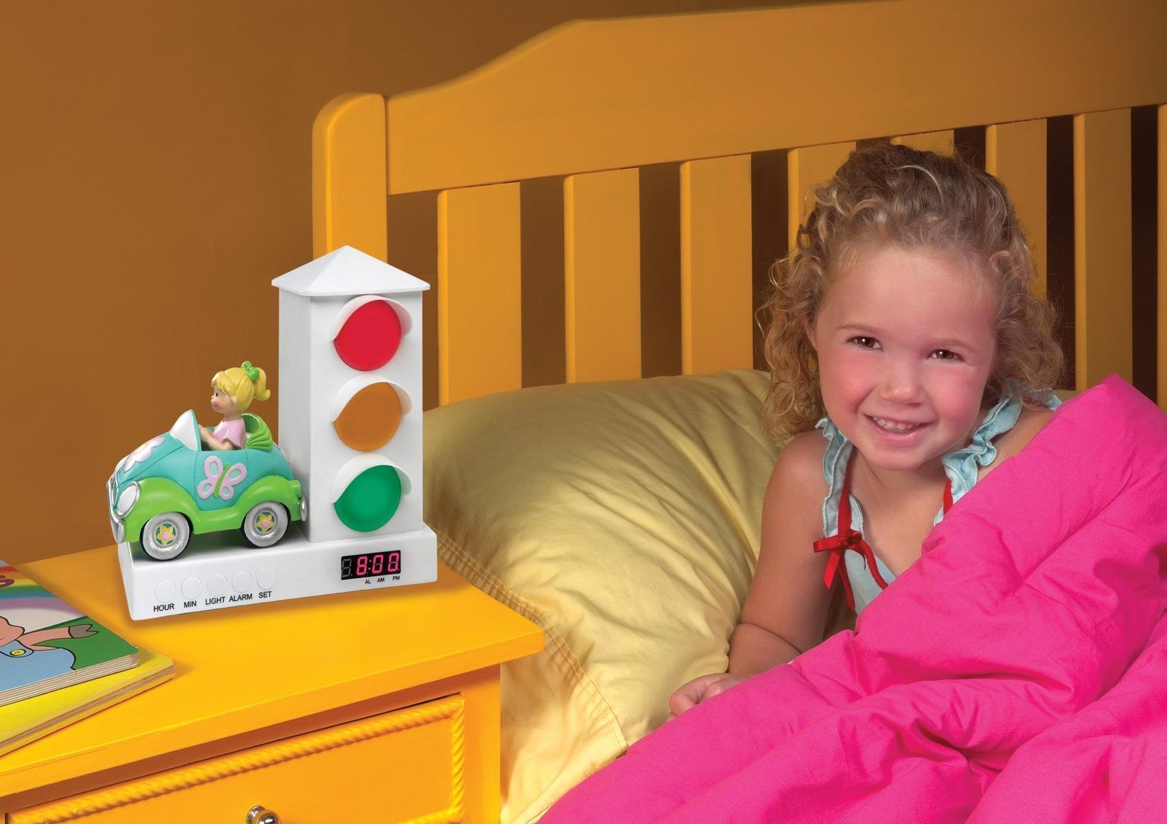 Stoplight Sleep Enhancing Alarm Clock for Kids, Red and Blue Sports Car Home & Kitchen
