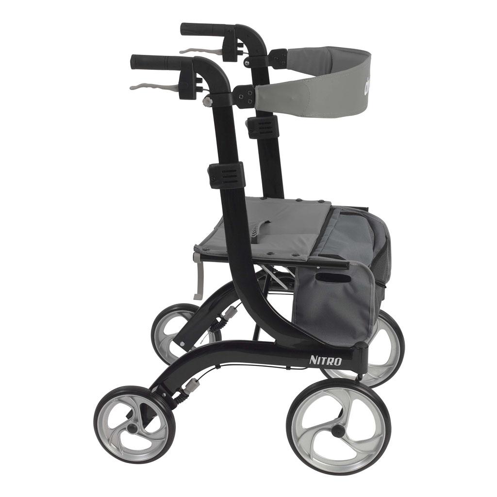 Drive Medical Nitro Euro Style Black Rollator Walker, Black