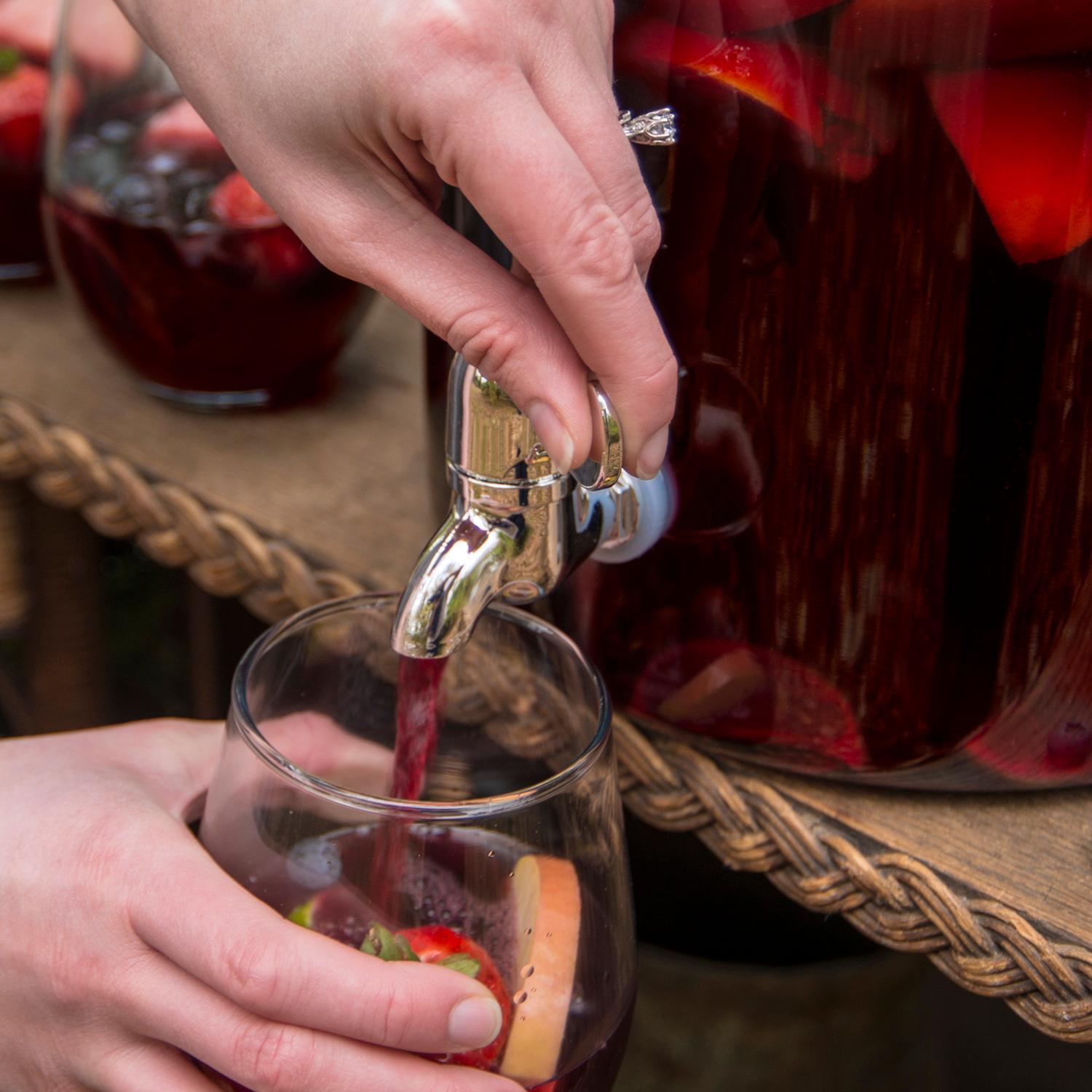 Anchor Hocking Heritage Hill Glass Beverage Dispenser with