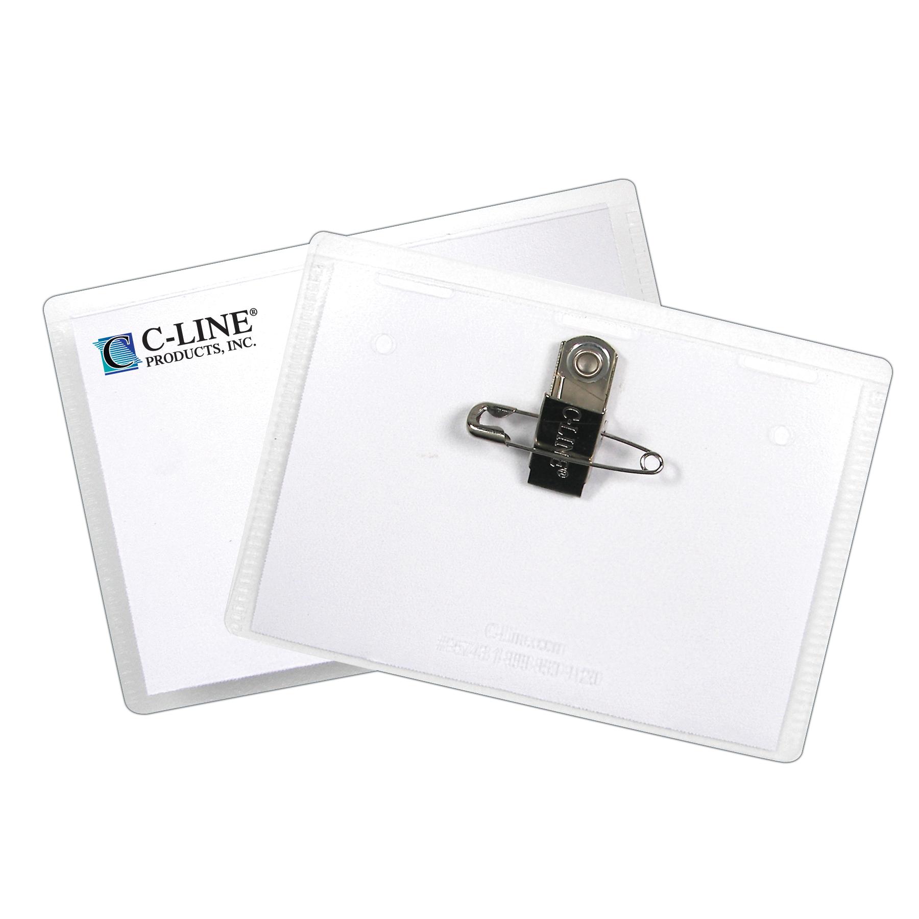 CLine Style Name Badge Kit, 4 x 3 Inches, Box of