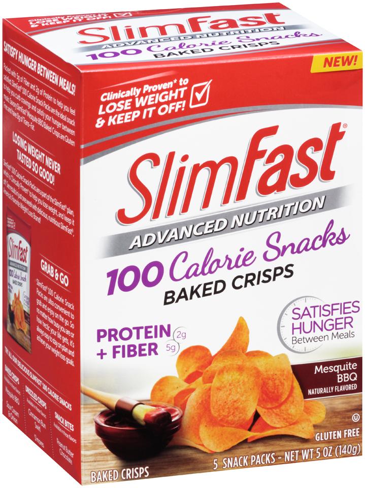 Slim Fast Advanced Potato Baked Crisps Snacks, Mesquite BBQ