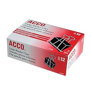 Binder Clips, ACCO, black binder clips, presentation clips