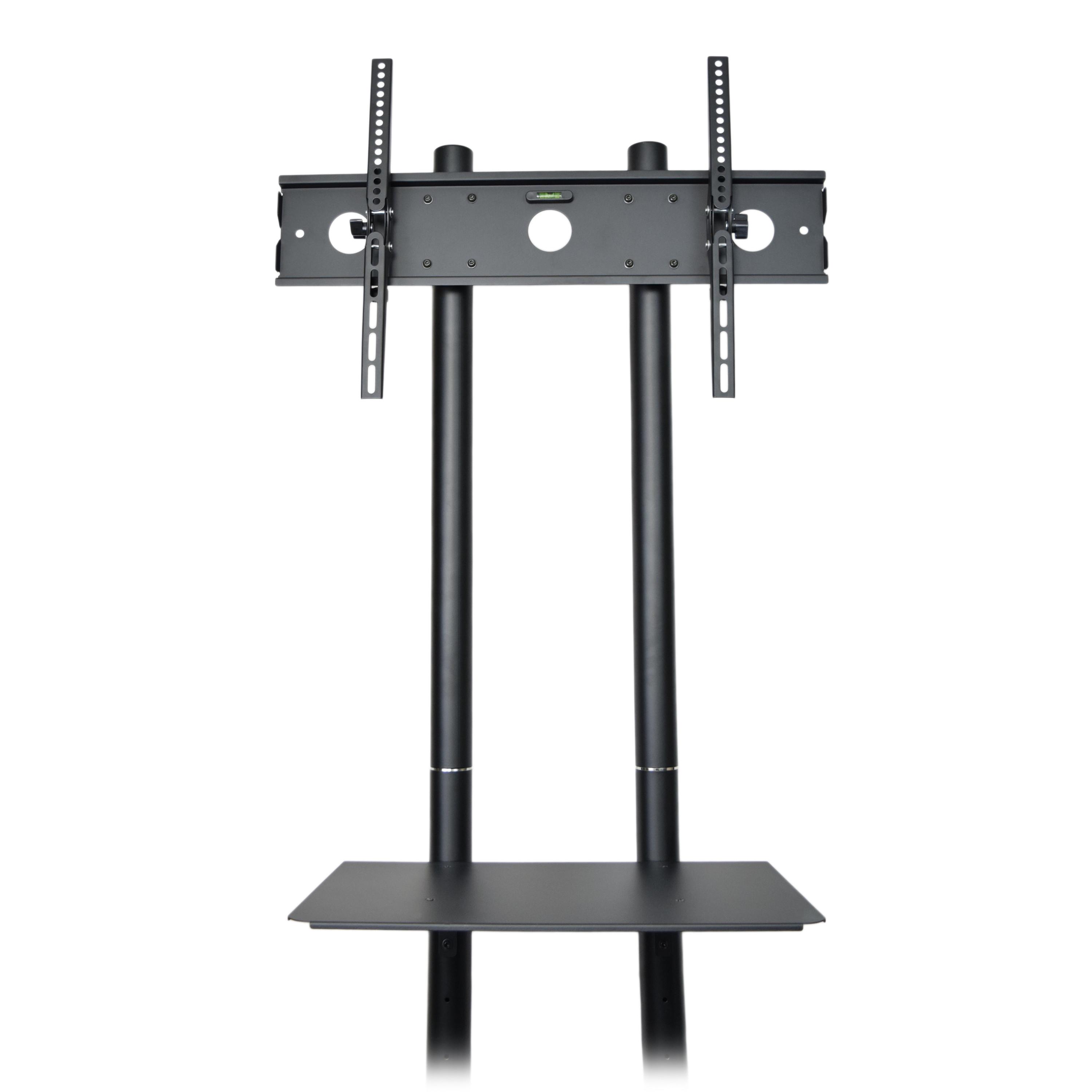 VIVO Black TV Cart for LCD LED Plasma Flat Panel Stand w