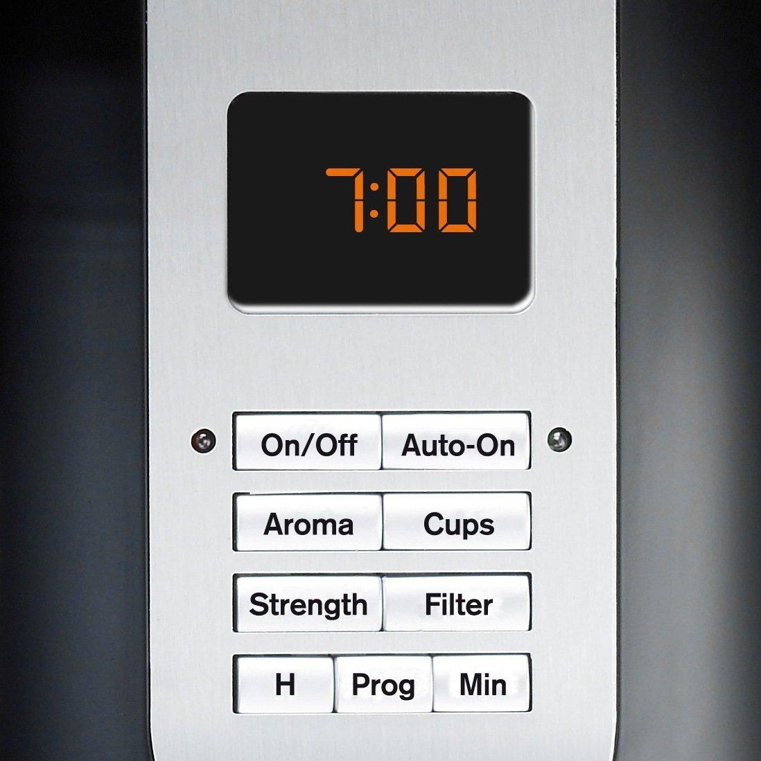 KRUPS KM7005 Grind and Brew Coffee Maker with Stainless Steel Conical Burr Grinder