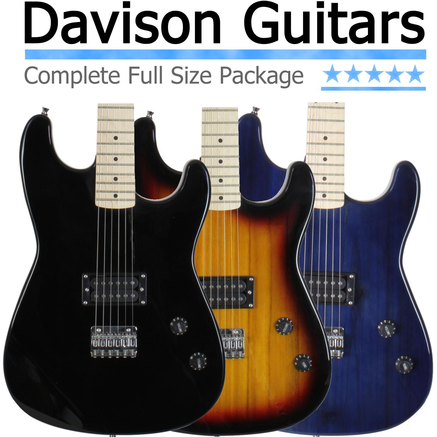 Left Handed Beginner Black Electric Guitar Package with Amp