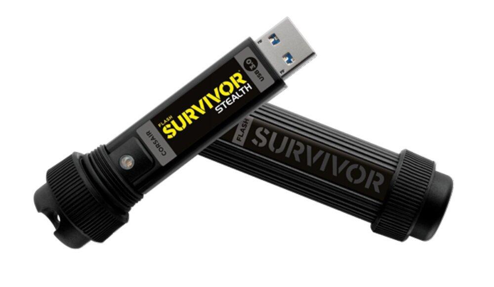 Amazon.com: Corsair Flash Survivor Stealth 64GB USB 3.0 (CMFSS3-64GB ...