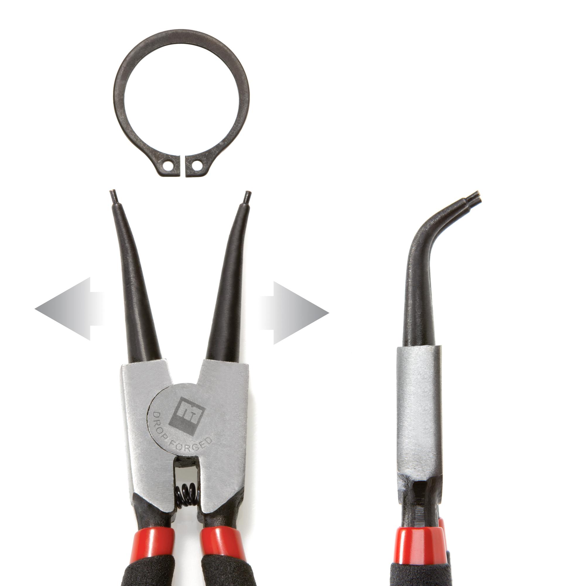 TEKTON 3572 7Inch External Bent Tip Snap Ring Pliers Slip Ring