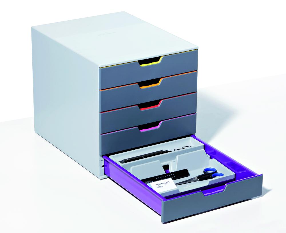 DURABLE VARICOLOR 4 SAFE, 4 Drawer Desk Storage Box with