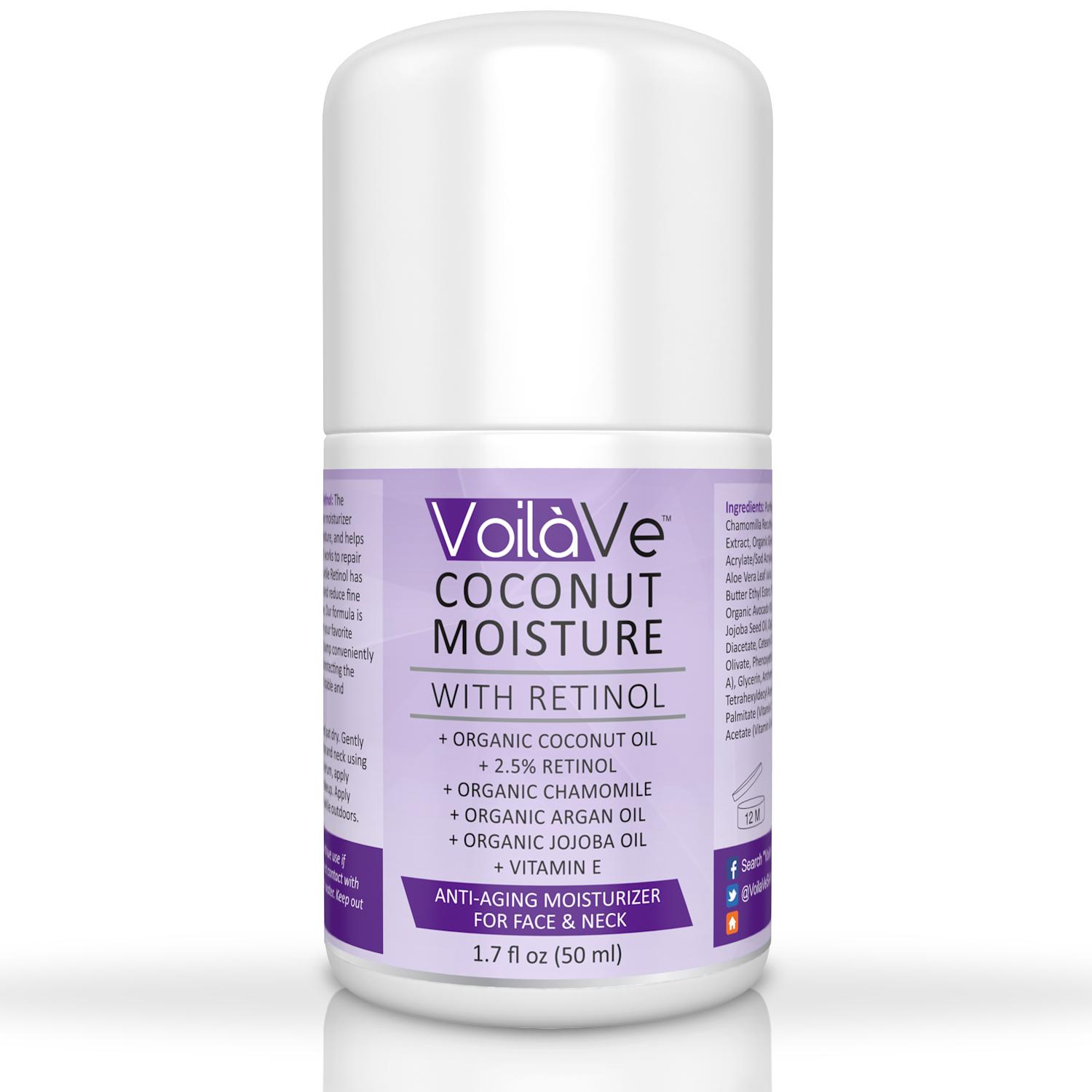 Coconut Moisture with Retinol, Organic Coconut Oil Face