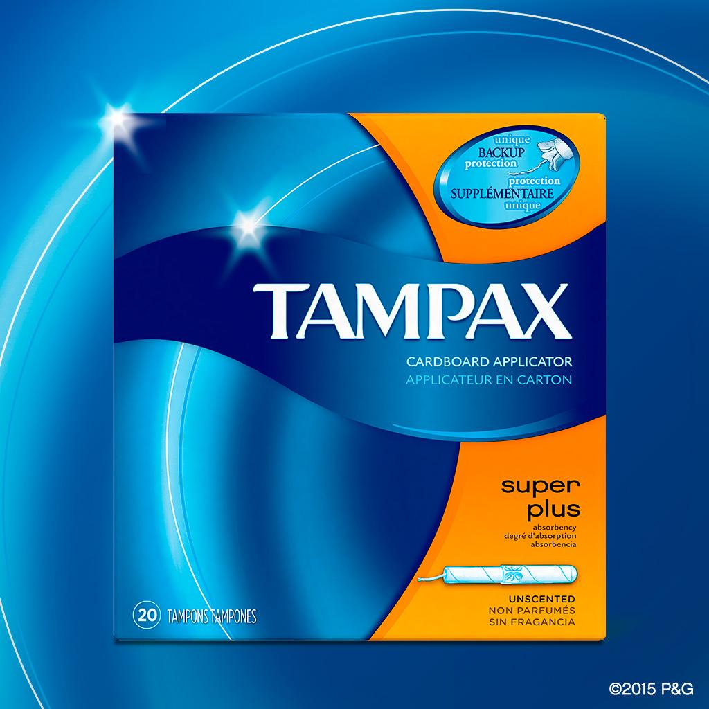 Tampax Cardboard Applicator Tampons, Super Plus Absorbency