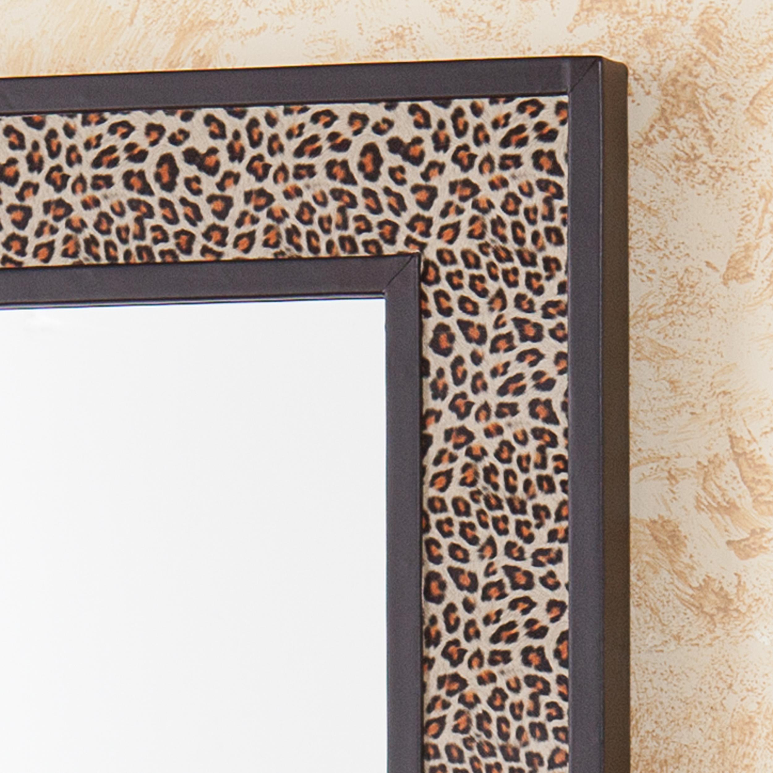 SEI Decorative Wall Art Mirror Leopard Print Hangs