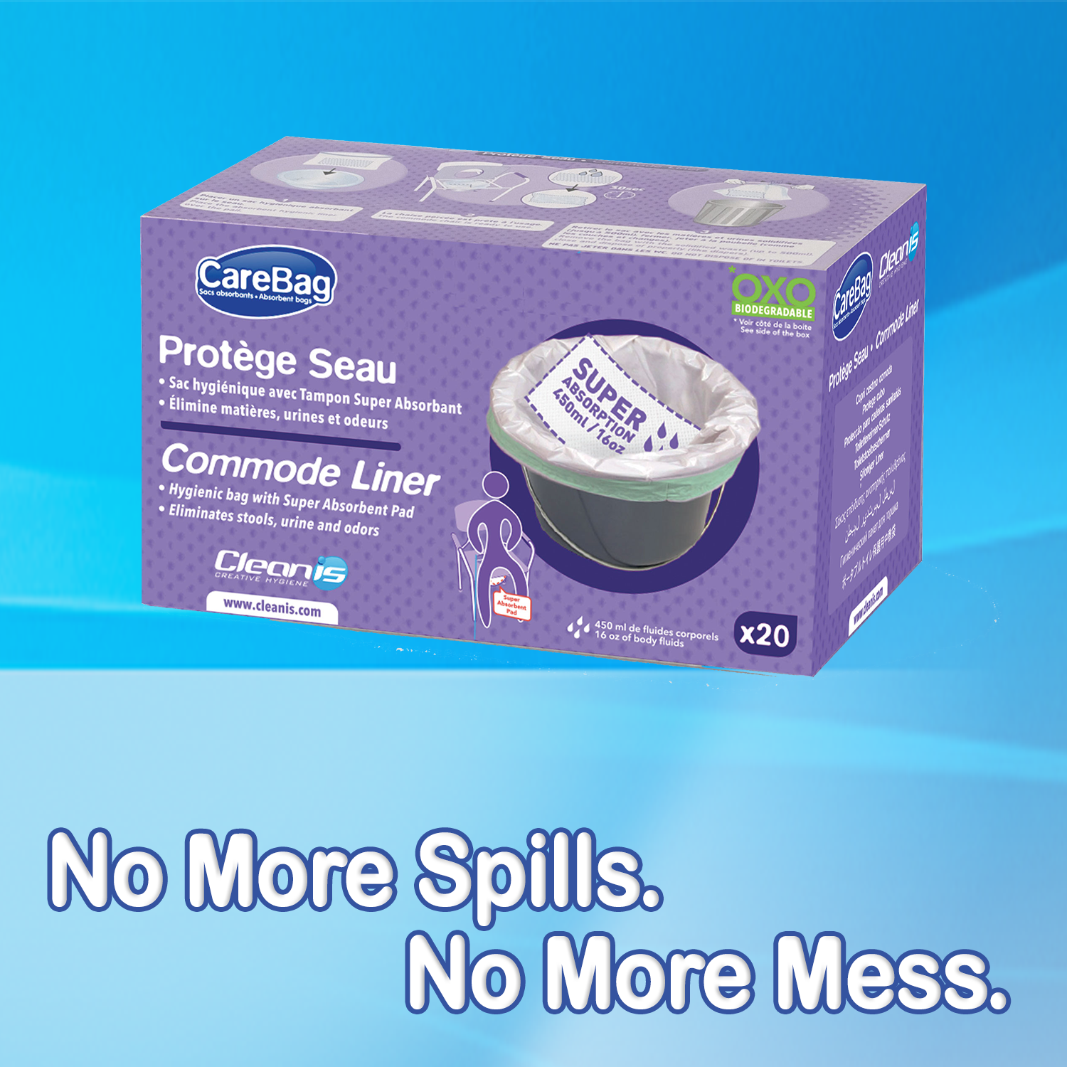 Commode Liners Medical Grade Bed Side Toilet Sanitary Liner Bags