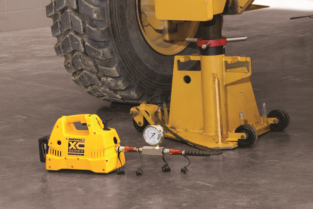 Enerpac XC1202MB Cordless Hydraulic Pump, Single Acting Valve, 2.07