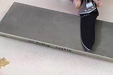 8-Inch Coarse Dia-Sharp bench stone sharpening a sports knife