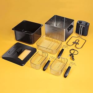 fryers electric basket oil fish chicken stainless steel large indoor best rated reviews sellers ulti