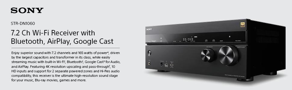 Amazon.com: Sony STRDN1060 7.2 Channel Hi-Res WiFi Network AV Receiver