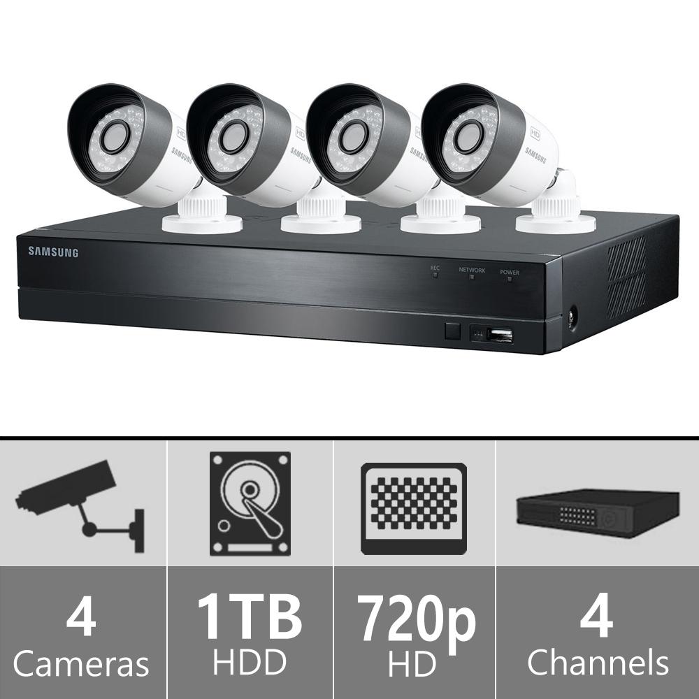 Samsung Techwin 4 Channel HD Security System, 1TB HDD, 4