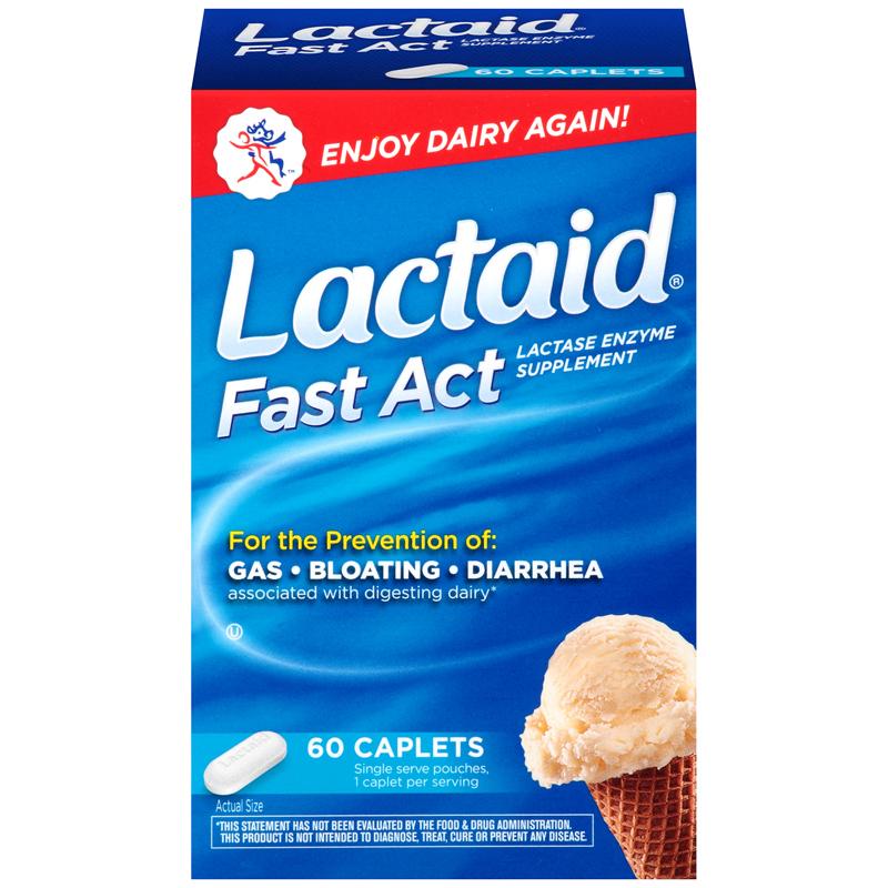 Lactaid Fast Act Lactose Intolerance Relief Pills, 60