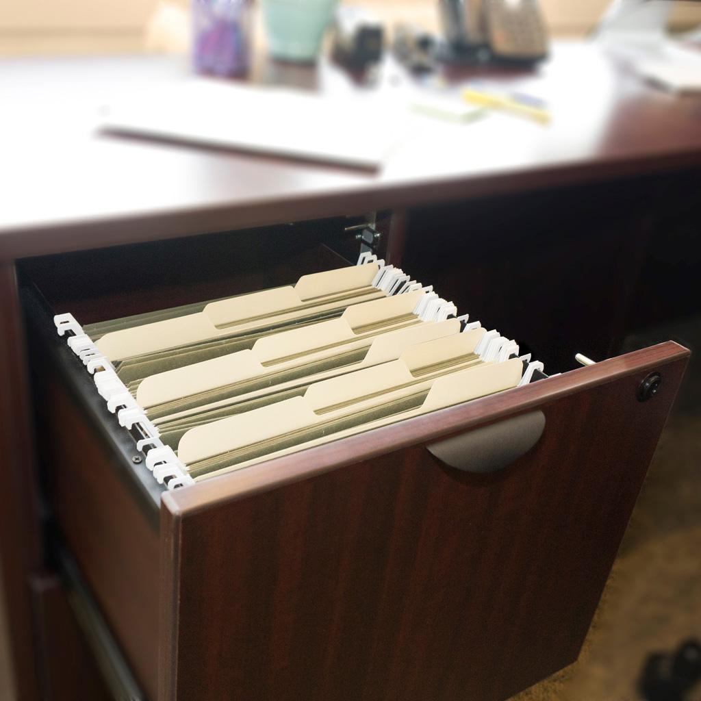 Find It Hanging File Folders with Innovative Top Rail, 9