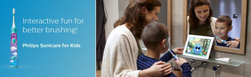 Philips Sonicare for Kids Connected, kids electric toothbrush, kids rechargeable toothbrush