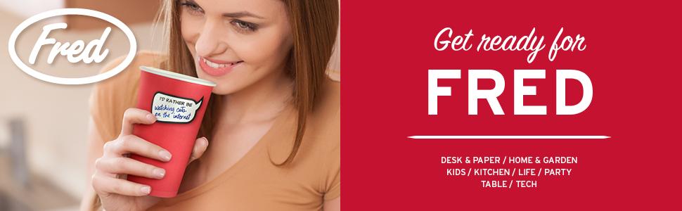 Fred and Friends, tea diffuser, kitchen, home, wine holder, cookie cutters, mugs, glasses, lunch