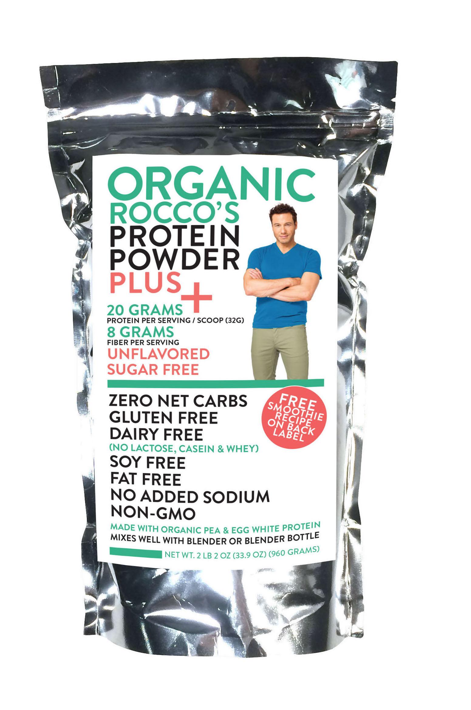 Rocco DiSpirito Organic Protein Powder, Unflavored, 2.2