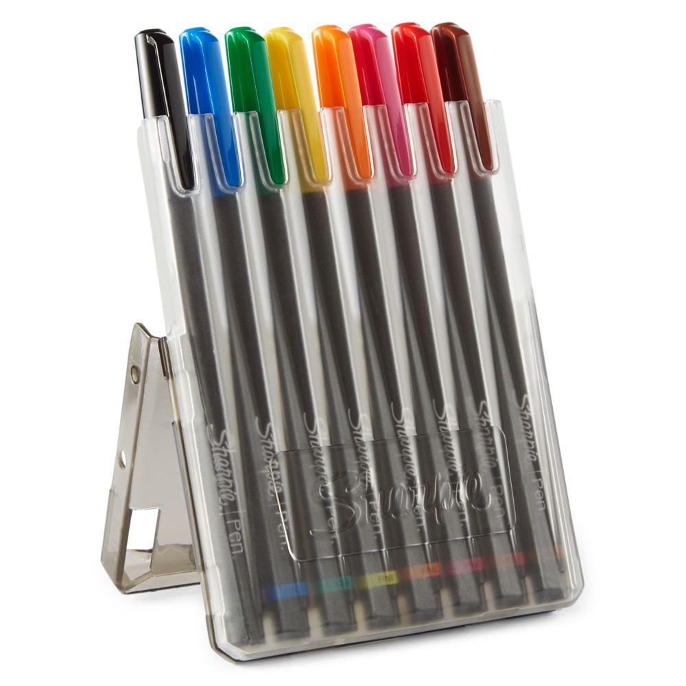 Sharpie Art Pens, Fine Point, Assorted Colors, Hard Case