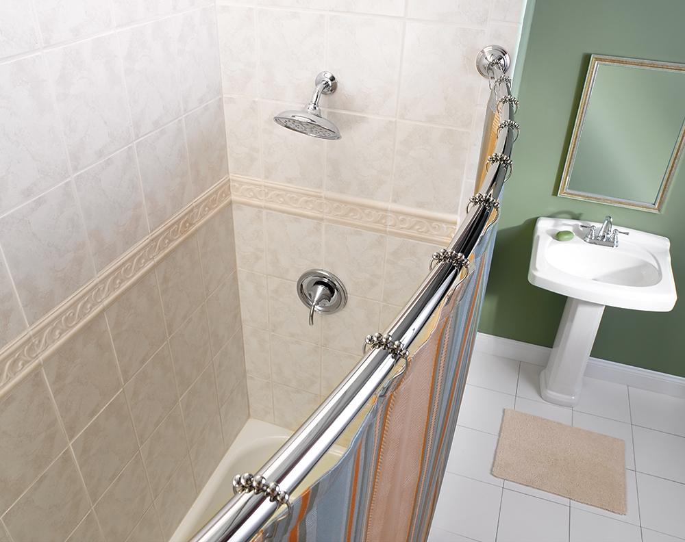 Moen CSR2160CH Adjustable Curved Shower Rod, Chrome Home