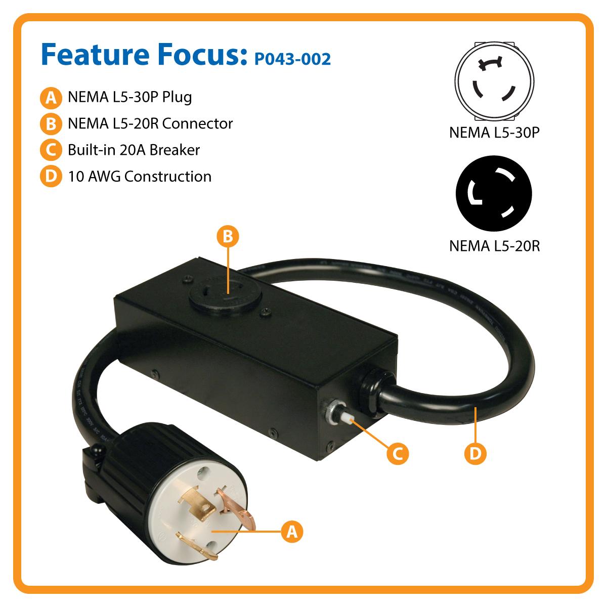 Tripp Lite HeavyDuty Power Extension Cord with 20 AMP