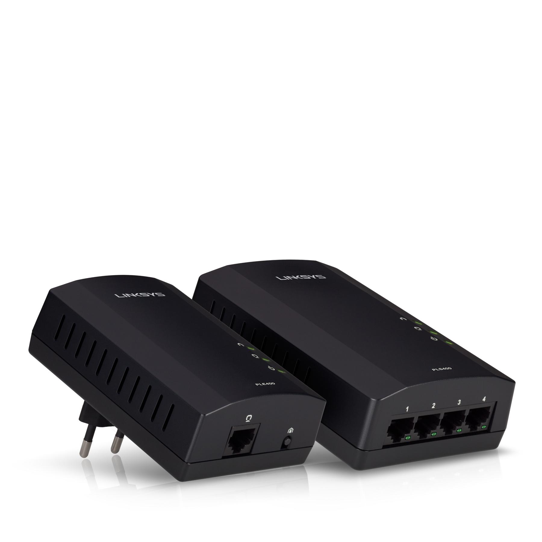 Linksys Powerline AV 1Port and 4Port Network Adapter Set