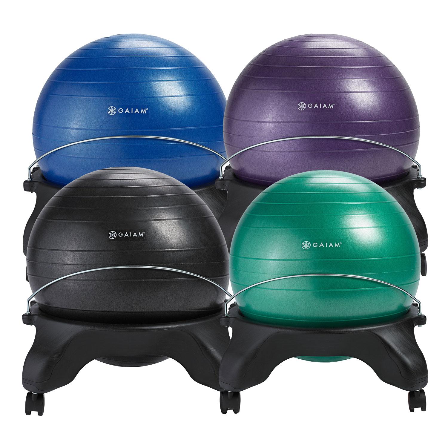 Gaiam Backless Balance Ball Chair, Blue Sports & Outdoors