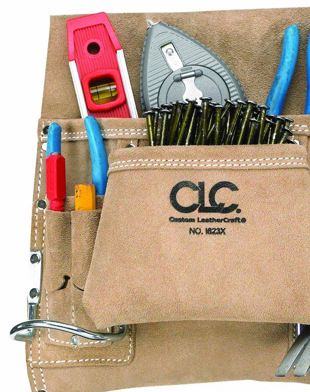 CLC Custom Leathercraft I823X Suede Carpenter's Nail And Tool Bag, 8