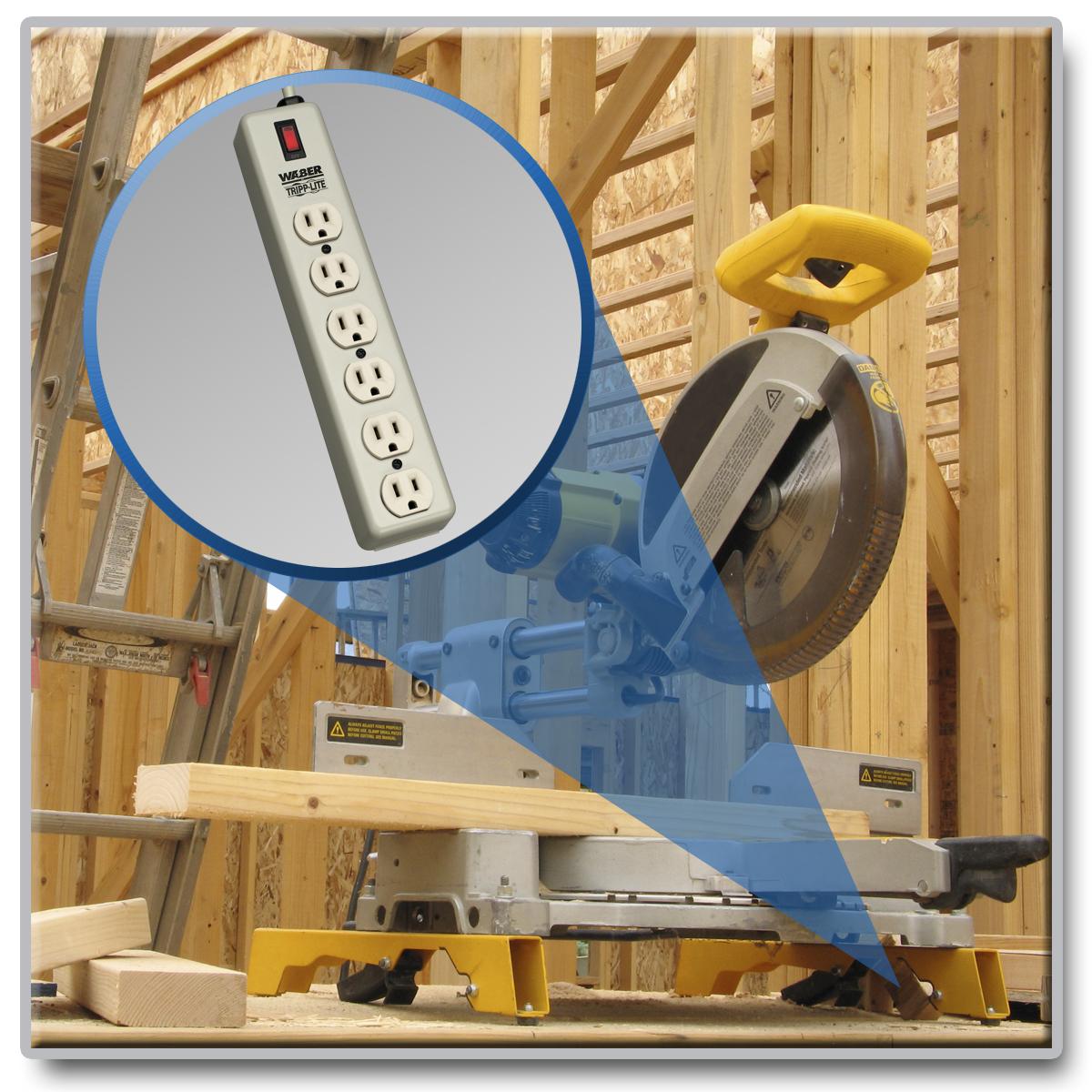 Tripp Lite 6 Outlet Waber Industrial Power Strip, 6ft Cord