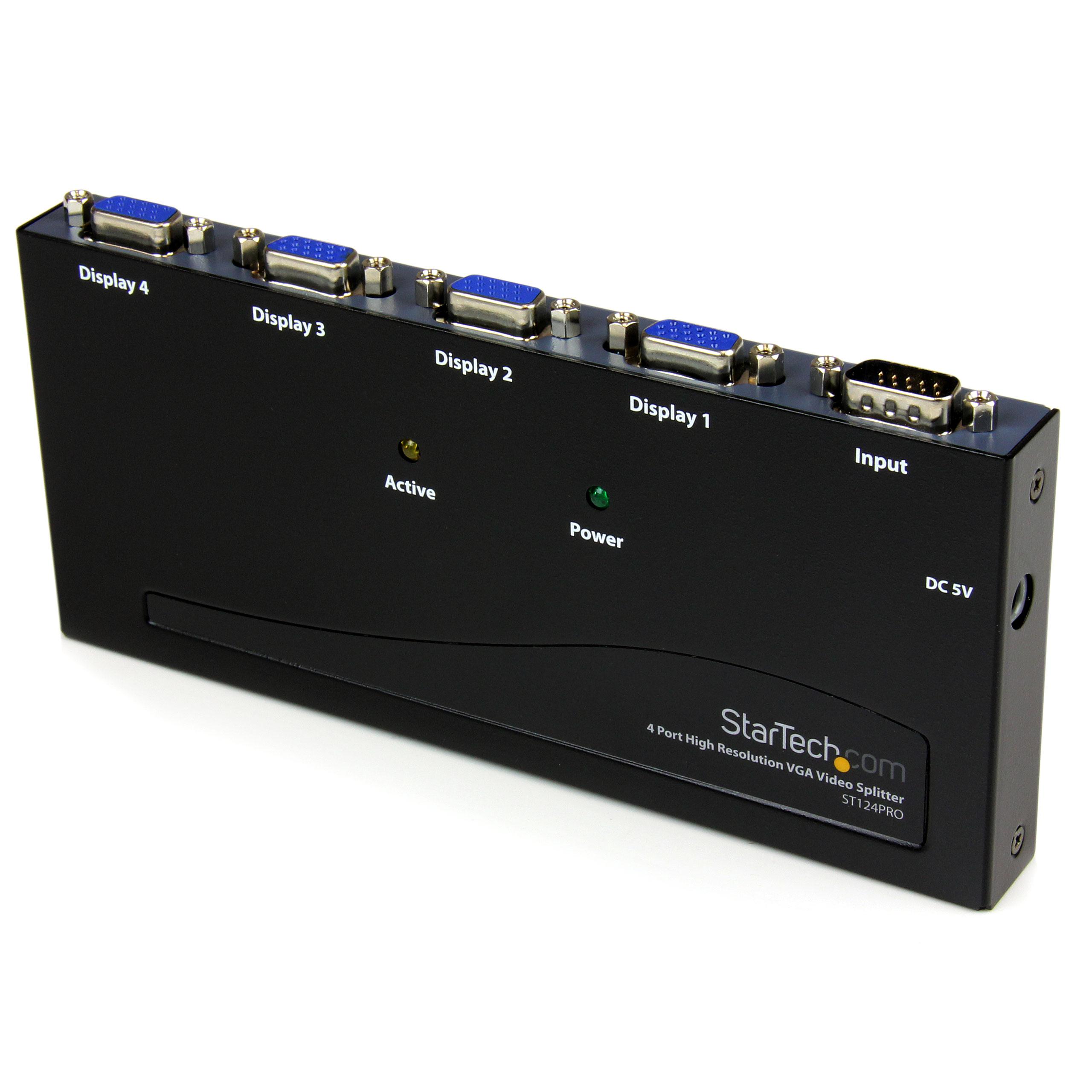 4Port VGA Video Splitter 300 MHz VGA
