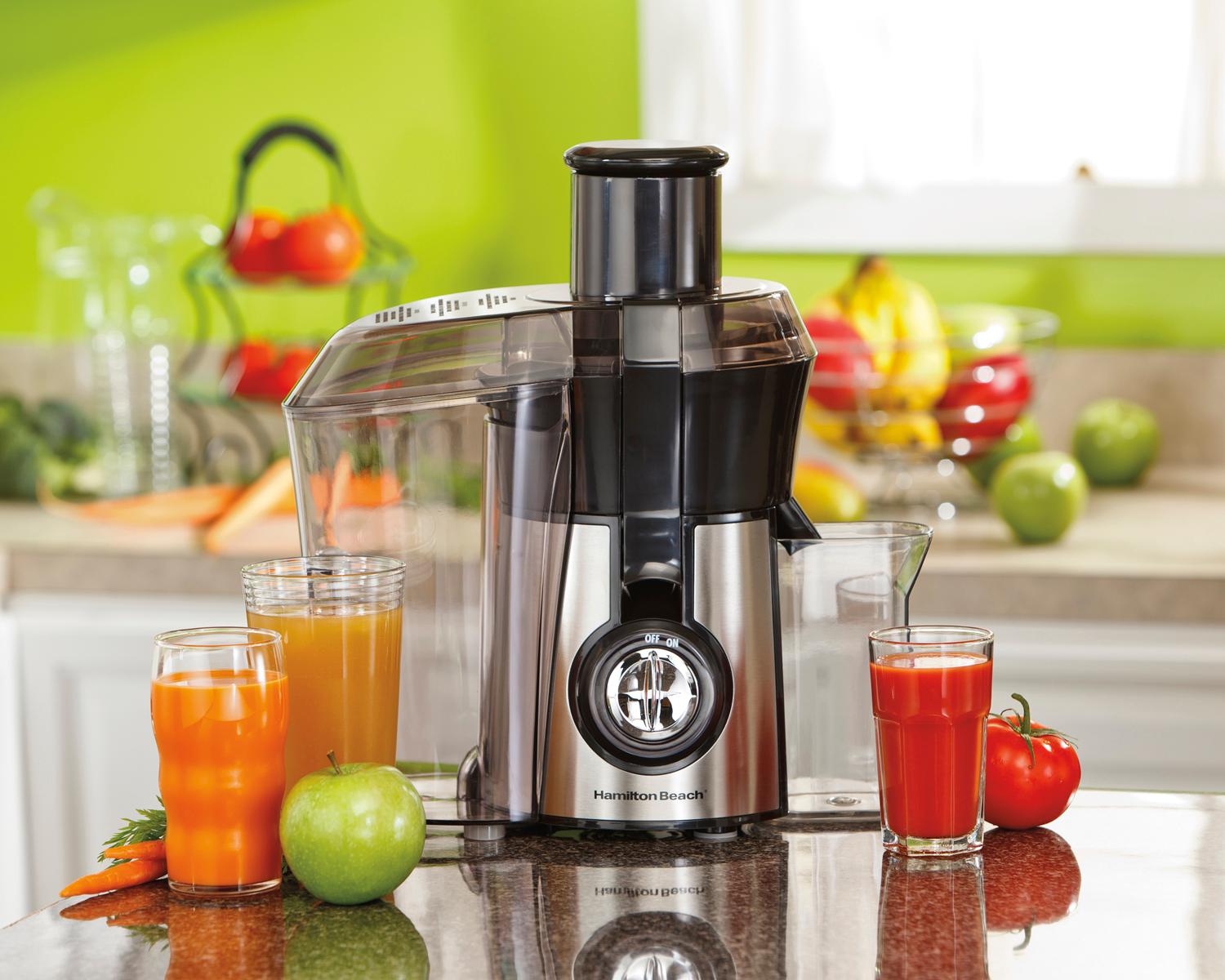 Hamilton Beach Juice Extractor, Big Mouth, Metallic (67608A