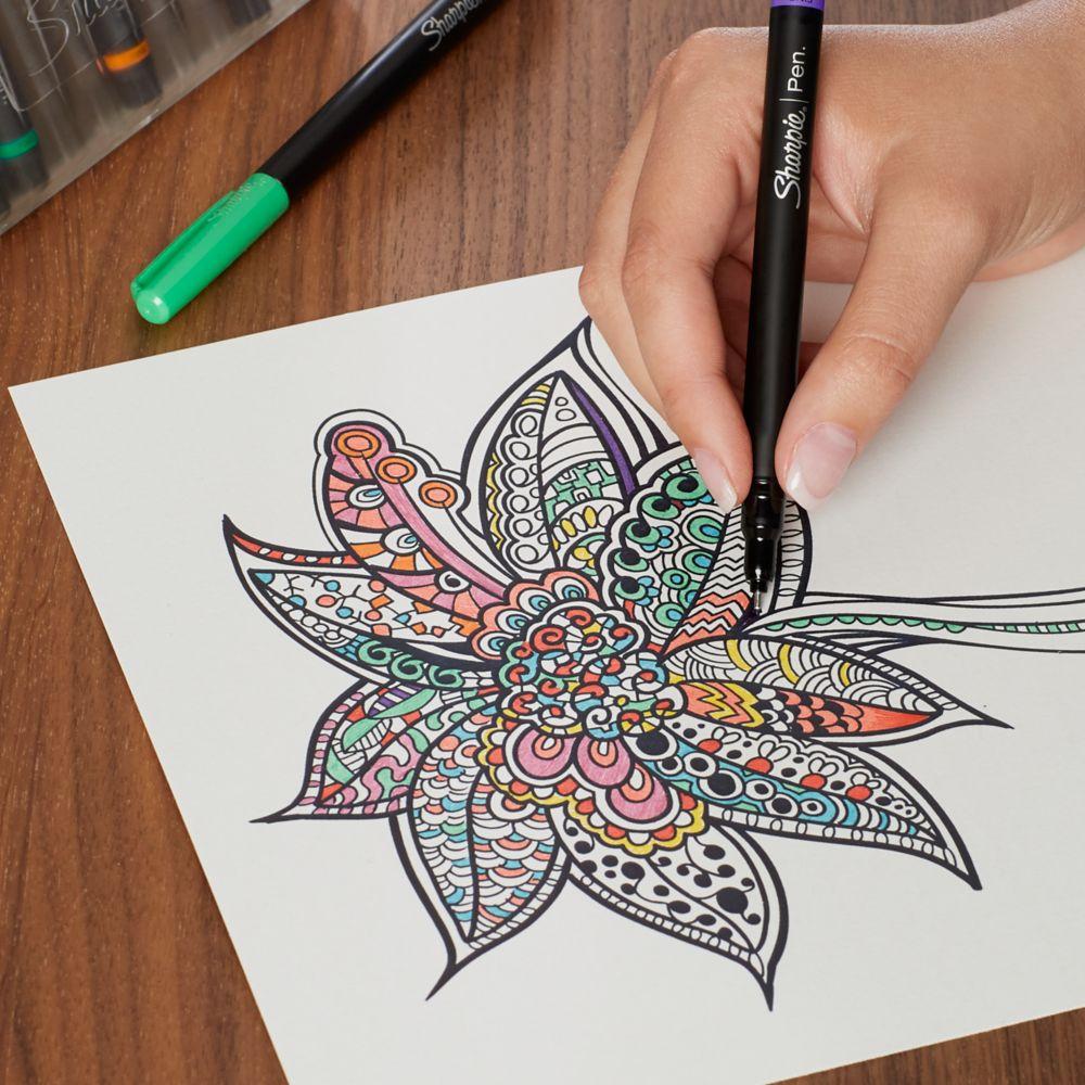 Sharpie Art Pens, Fine Point, Assorted Colors, 24 Count