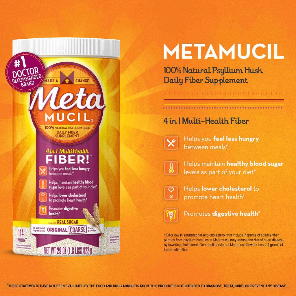 Metamucil Smooth Texture SugarFree Unflavored 114 Each