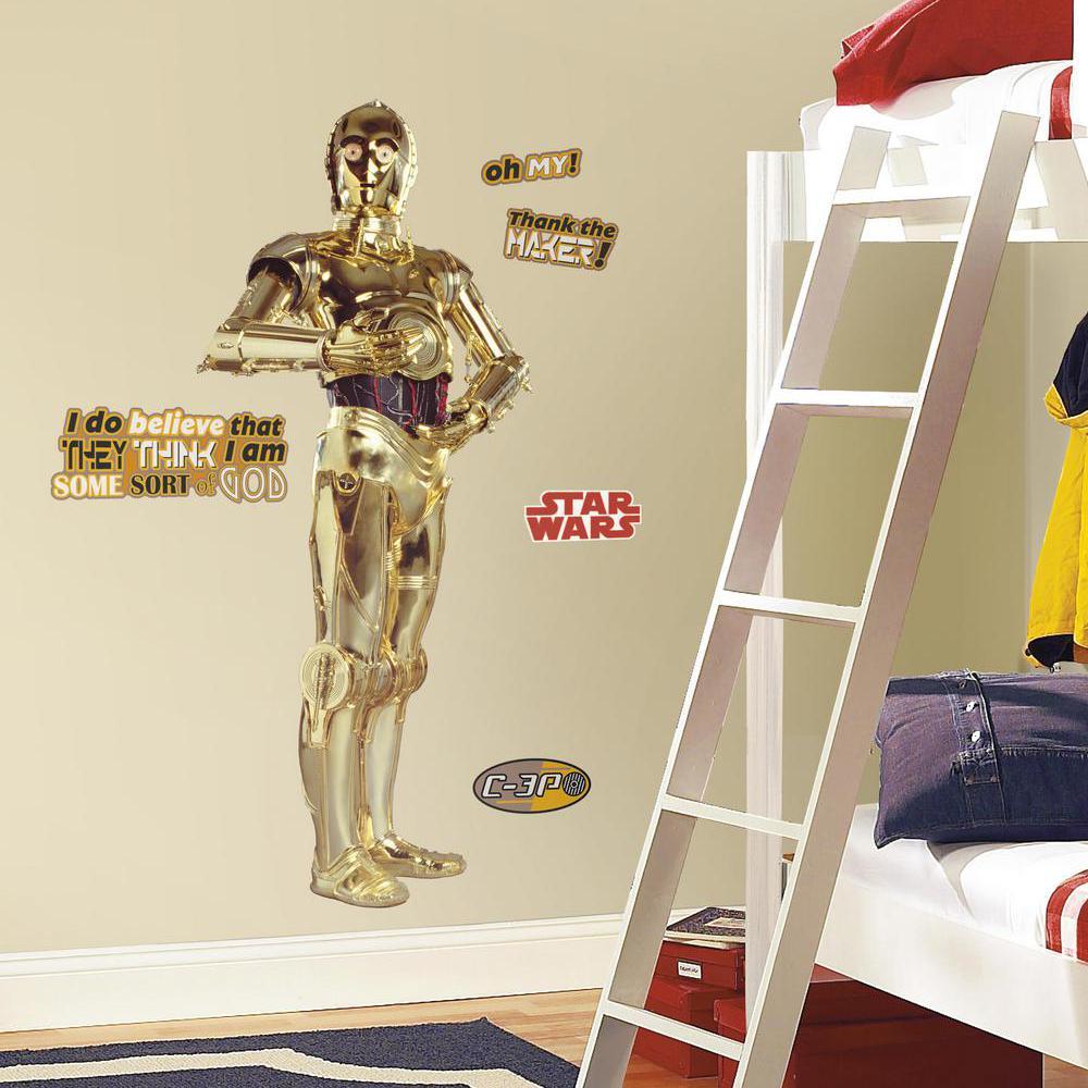 Roommates Rmk1591Gm Star Wars Classic C3Po Peel And Stick